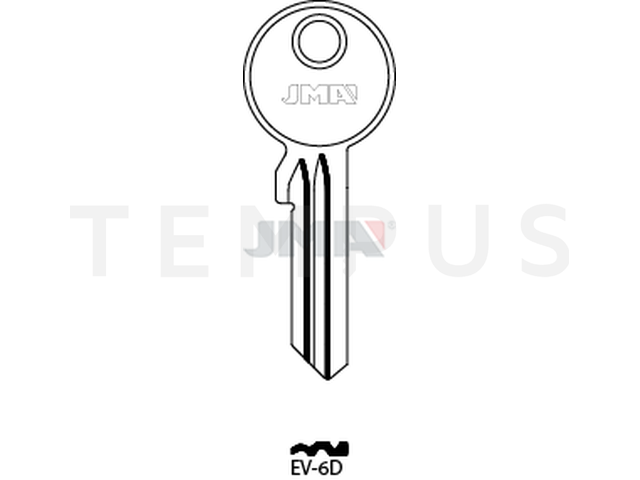 EV-6D Cilindričan ključ (Silca EV10X / Errebi EV5A) 12953