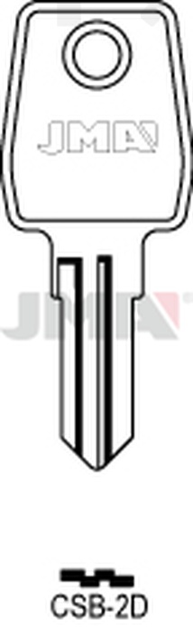 JMA CSB-2D Cilindričan ključ (Silca CAX2R / Errebi CSB2R)