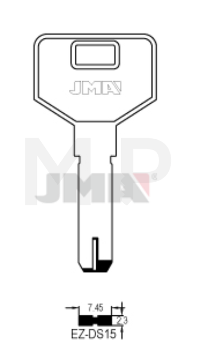 JMA EZ-DS15 Specijalan ključ (Silca EZ6X, EZ6 / Errebi ECU8)