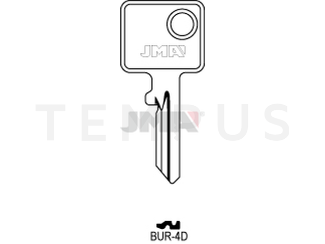 BUR-4D Cilindričan ključ (Silca BUR20 / Errebi BG24) 12663