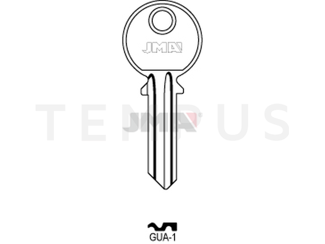 GUA-1 Cilindričan ključ (Silca FB26R / Errebi GUA1R) 13156