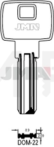 JMA DOM-22 Specijalan ključ (Silca DM118, DM120 / Errebi DM82, DM82L)