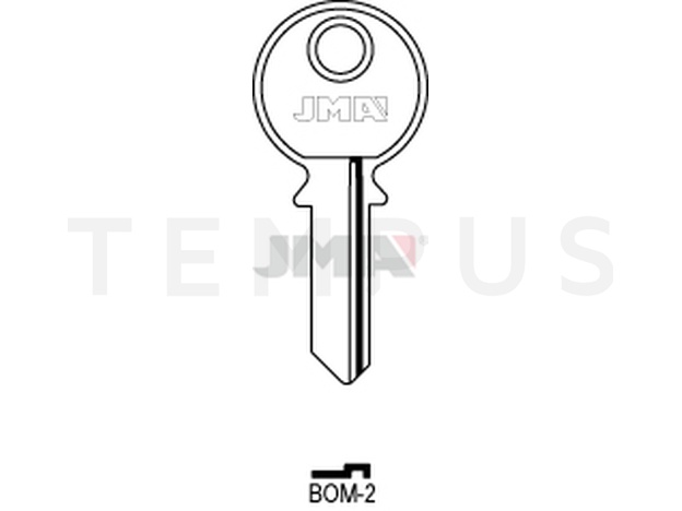 BOM-2 Cilindričan ključ (Silca BO2R / Errebi BOM1R)