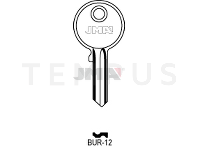 BUR-12 Cilindričan ključ (Silca BUR17R, BUR10R / Errebi BG41R, R12R) 12647