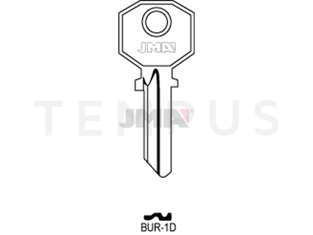 BUR-1D Cilindričan ključ (Silca BUR1 / Errebi BG7) 12651