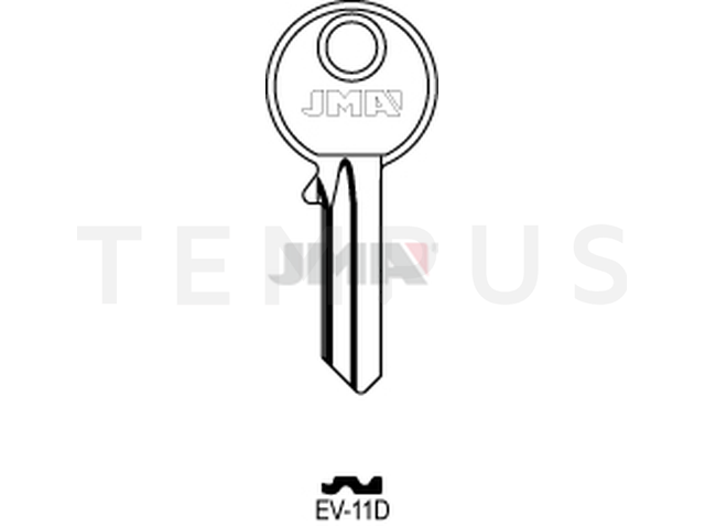 EV-11D Cilindričan ključ (Silca EV8 / Errebi EV5PD) 12946