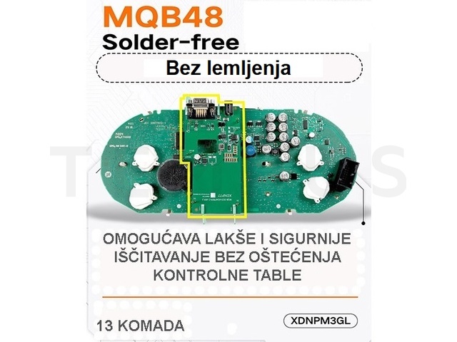 XHORSE MQB SOLDER FREE AD - XDNPM3GL SET ADAPTERA 13 KOMADA 19962