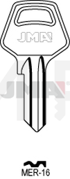 JMA MER-16 Cilindričan ključ (Silca MER1R / Errebi MR4S)