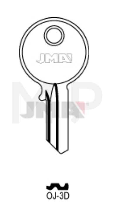 JMA OJ-3D Cilindričan ključ (Silca OJ1 / Errebi OJ3)