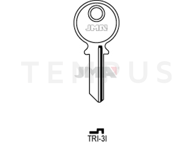 TRI-3I Cilindričan ključ (Silca TL9R / Errebi TR9) 13962