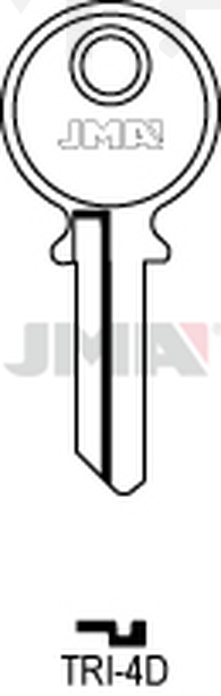 JMA TRI-4D Cilindričan ključ (Silca TL10 / Errebi TR10R)