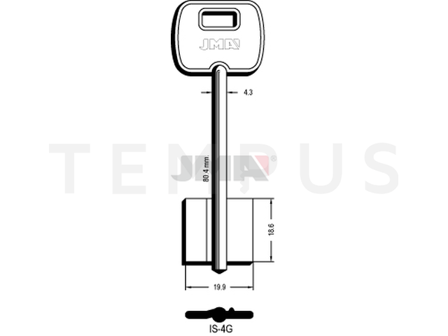 IS-4G Kasa ključ (Silca 5IE9 / Errebi 1IE5) 13254