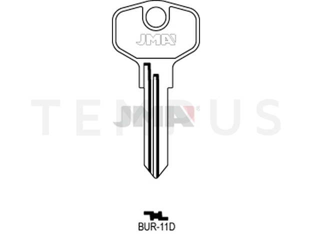 BUR-11D Cilindričan ključ (Silca BUR32 / Errebi BG35R)