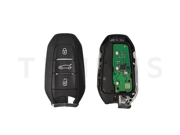 EL PEUGEOT 12 A - Peugeot AES handsfree smart daljinac 3 tastera - GEPEK, aftermarket, A3M15 A3M05 A3M65, Hitag AES 433MHz  HU-HCA / HU83 21287