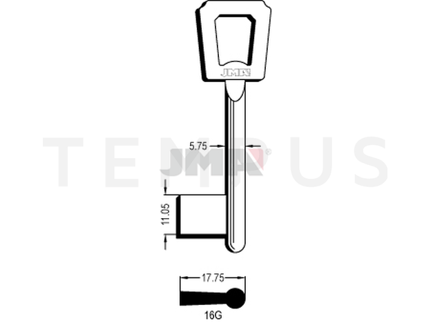 16G Kasa ključ (Errebi 50J16G) 12426