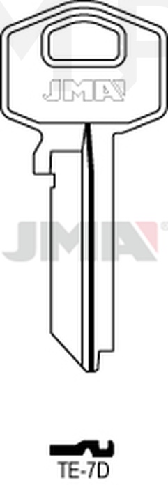JMA TE-7D Cilindričan ključ (Silca TE3 / Errebi TS8)
