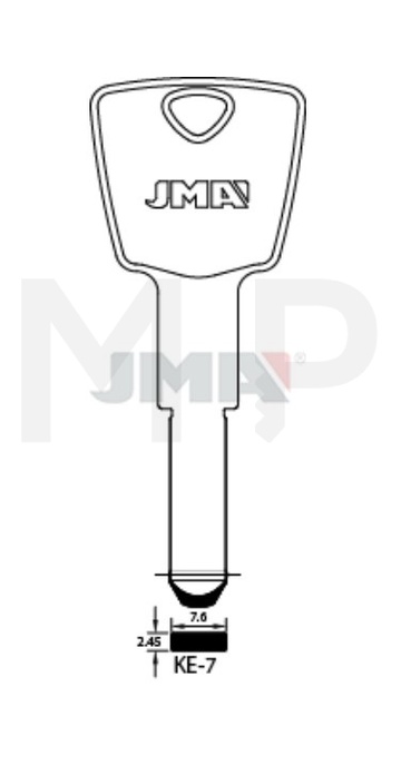 JMA KE-7 Specijalan ključ (Silca KE20 / Errebi KC6)