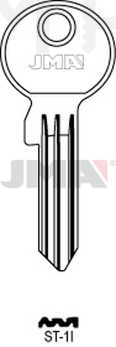 JMA ST-1I Cilindričan ključ (Silca STL1RX, STL1R / Errebi STA1)