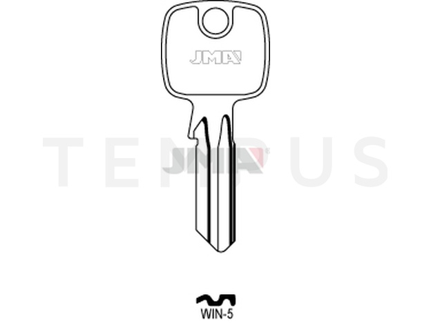 WIN-5 Cilindričan ključ (Silca TO30R, TO114RX / Errebi TK5S,TK7R) 14083