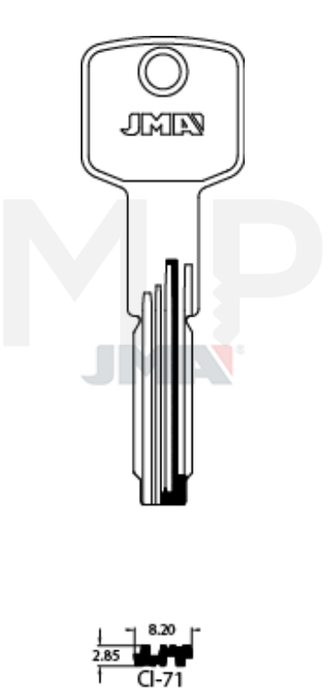 JMA CI-71 Specijalan ključ (Silca CS186 / Errebi C25L, C74*)