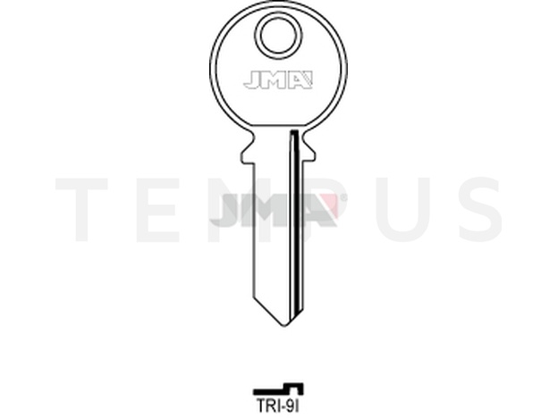 TRI-9I Cilindričan ključ (Silca TL5R / Errebi TR6) 13974