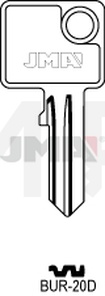 JMA BUR-20D Cilindričan ključ (Silca BUR62 / Errebi BG38)