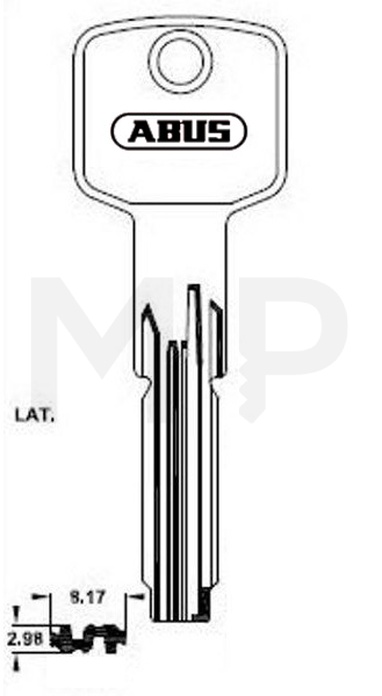 CI-26 Original Abus ključ (Silca AB74, AB48 / Errebi C27)