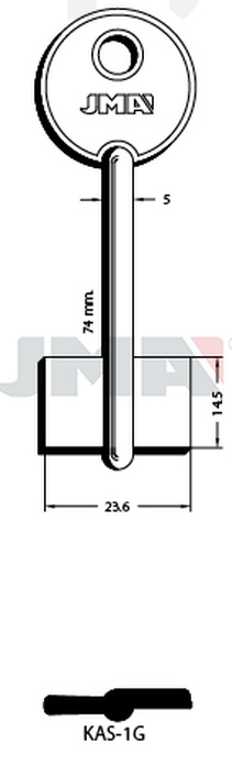 JMA KAS-1G Kasa ključ (Silca 5KY4 / Errebi 1KA7)