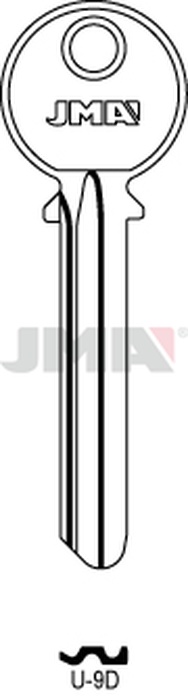 JMA U-9D Cilindričan ključ (Silca UL046 / Errebi U8D)