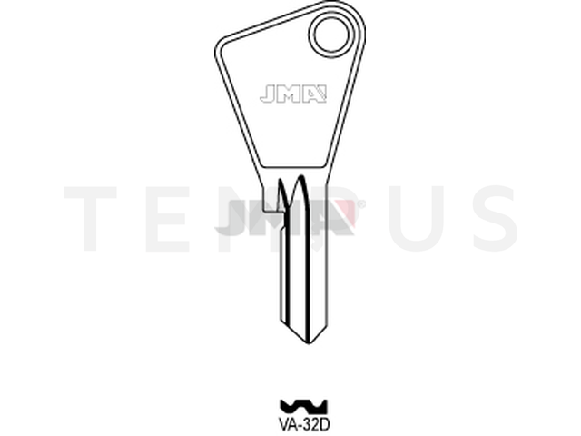 VA-32D Cilindričan ključ (Silca VAC4 / Errebi VC4D) 14034