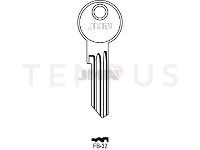 FB-32 Cilindričan ključ (Silca FB21RX / Errebi F41RL) 13008