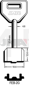 JMA FEB-2G Kasa ključ (Silca 5FEB5 / Errebi 1FEB3)