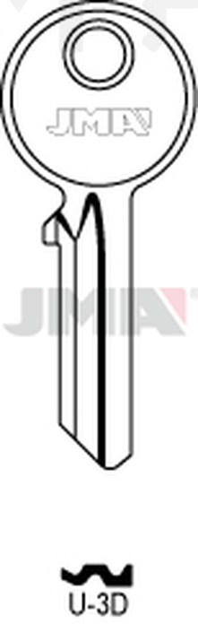 JMA U-3D Cilindričan ključ (Silca UL058 / Errebi U5PD)