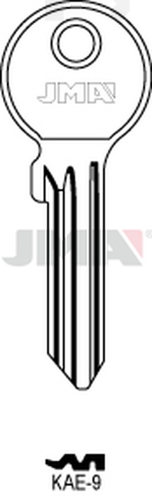 JMA KAE-9 Cilindričan ključ (Silca KLE6RX / Errebi KAL9R)