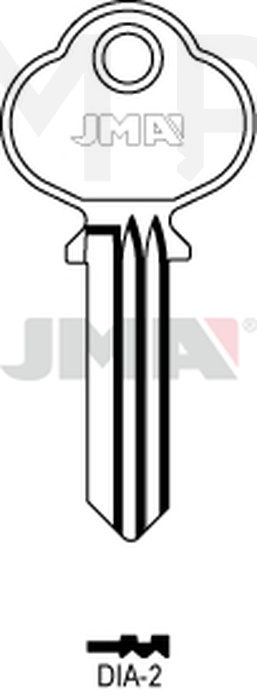 JMA DIA-2 Cilindričan ključ (Silca DN2 / Errebi DI6)