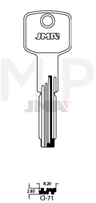 JMA CI-71 Specijalan ključ (Silca CS186 / Errebi C25L, C74*)
