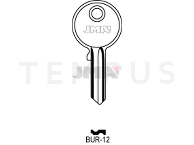 BUR-12 Cilindričan ključ (Silca BUR17R, BUR10R / Errebi BG41R, R12R)