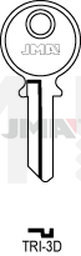 JMA TRI-3D Cilindričan ključ (Silca TL9 / Errebi TR9R)