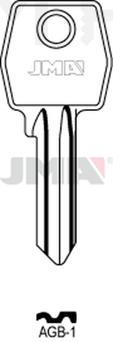 JMA AGB-1 Cilindričan ključ (Silca AGB1R / Errebi AGB5S)
