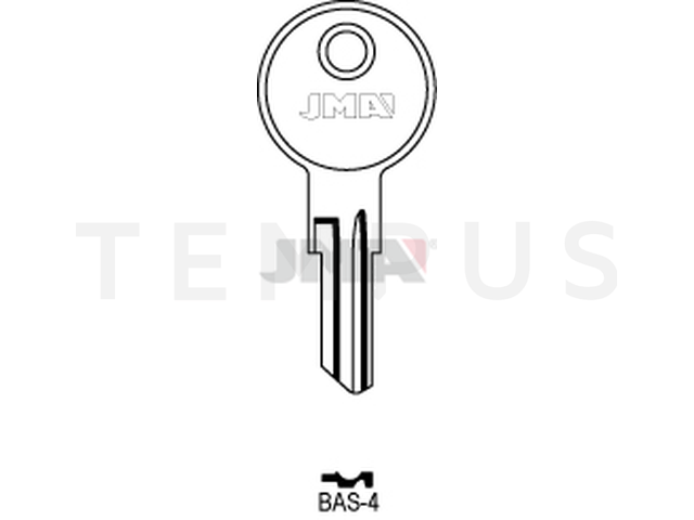 BAS-4 Cilindričan ključ (Silca BA1 / Errebi BASX) 12578