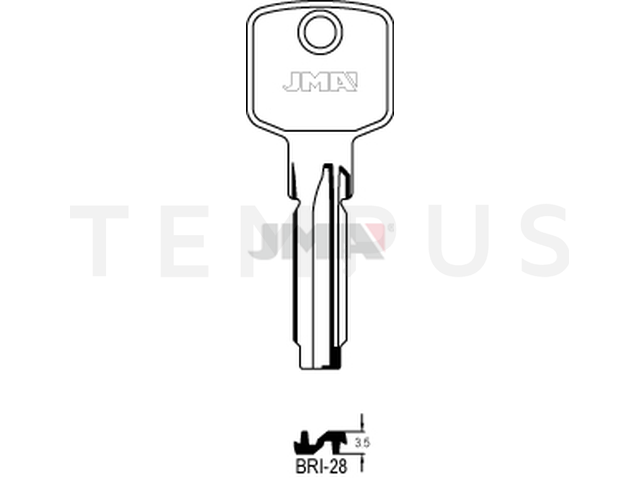 BRI-28 Specijalan ključ (Silca BD13 / Errebi BD21) 12626