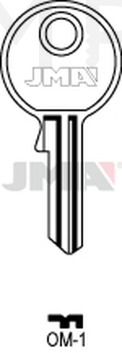 JMA OM-1 Cilindričan ključ (Silca OMR1R / Errebi MIC11R)