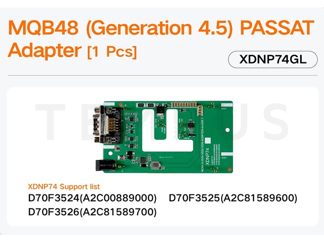 XHORSE MQB SOLDER FREE AD - XDNPM3GL SET ADAPTERA 13 KOMADA 19963