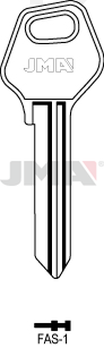 JMA FAS-1 Cilindričan ključ (Silca FM7 / Errebi FB4)