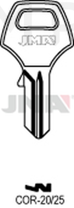 JMA COR-20-25 Cilindričan ključ (Silca CB9 / Errebi CO3PD)