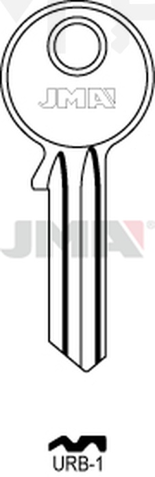JMA URB-1 Cilindričan ključ (Silca UB2R / Errebi URB5S)