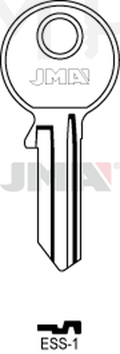 JMA ESS-1 Cilindričan ključ (Silca BAB4R / Errebi ESS5ML)