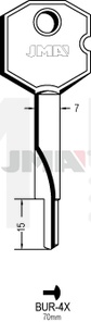 JMA BUR-4X Krstasti ključ (Silca XBW4 / Errebi FXT1)