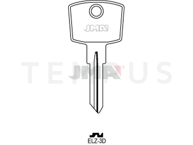 ELZ-3D Cilindričan ključ (Silca EL4 / Errebi EZ8) 12908
