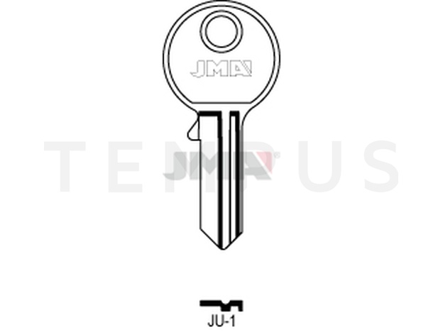JU-1 Cilindričan ključ (Silca JC1 / Errebi JK4S)